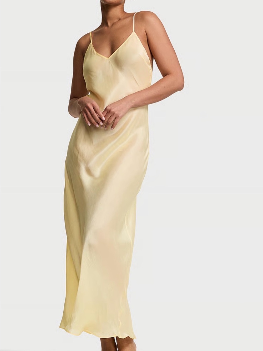 VICTORIA'S SECRET
Luxe Sheer Satin Long Slip Dress
